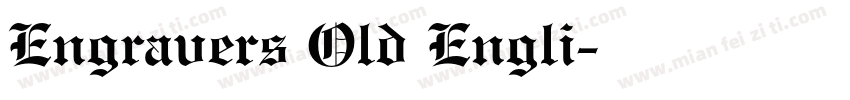 Engravers Old Engli字体转换